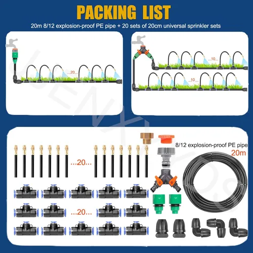 Miniatura 2 de Drip Irrigation System Kit - Automatic Garden Watering System with 360-Degree Bending Dropper, Atomizing Copper Nozzle & Smart Irrigation Controller