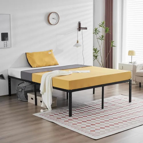 Miniatura 15 de Bonnlo Marco de Cama Individual con Plataforma Metálica de 12 Pulgadas, Reemplazo de Base de Colchón, Soporte de Listones de Acero Resistente, No