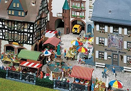 Miniatura 2 de Faller 180582 Market Stands y carros Escenario y Accesorios