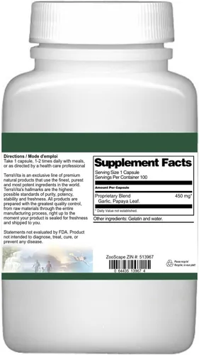 Miniatura 3 de Fórmula de ajo y papaya - 450 mg (100 cápsulas, ZIN: 513967) - Paquete de 3