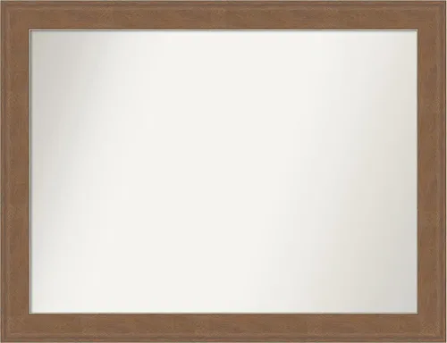 Miniatura 264 de Amanti Art Espejo de baño marrón para sobre el fregadero, 25 x 25 pulgadas, hecho a medida, espejo de tocador cuadrado marrón medio, marco de madera