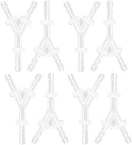 Miniatura 7 de Adaptador de manguera de 1/2 pulgada con púas iguales en forma de Y de 3 vías de plástico empalmador empalmador adaptador de unión para tubería