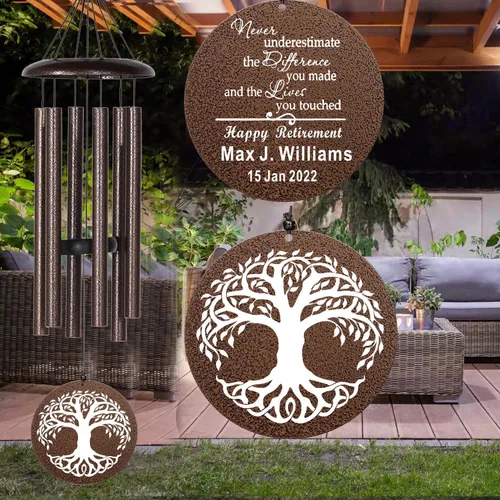 Miniatura 11 de Campanas de viento de condolencias, campanillas de viento conmemorativas de 40 pulgadas para la pérdida de un ser querido, regalo conmemorativo