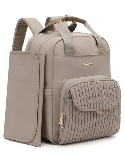Miniatura 9 de Mochila para pañales Qualyphant - Bolsa de pañales extra grande para 2 niños gemelos (expandible 30-38L) - Mochila de viaje para bebé con cambiador