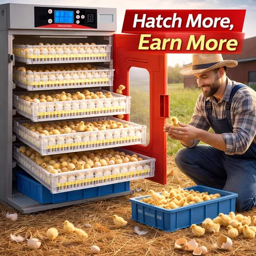 Miniatura 3 de Incubadora de gabinete comercial de 400 huevos con giro automático de huevos, control preciso de temperatura y humedad, incubadora grande de aves