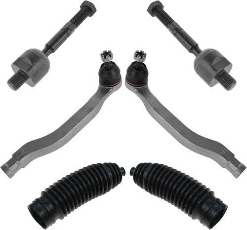 Miniatura 23 de TRQ Kit de dirección interior y exterior para lado del conductor y del pasajero delantero, con cremallera de dirección y fuelle de piñón compatible