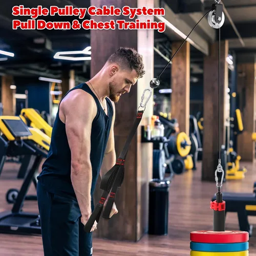 Miniatura 5 de Fitness LAT y sistema de polea de elevación, polea de cable de peso mejorada, accesorios de máquina de extracción LAT para gimnasio en casa,