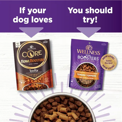 Miniatura 3 de Wellness Bowl Boosters Tender Toppers - Decoración de comida para perros para razas pequeñas, medianas y grandes, sin granos, natural, receta