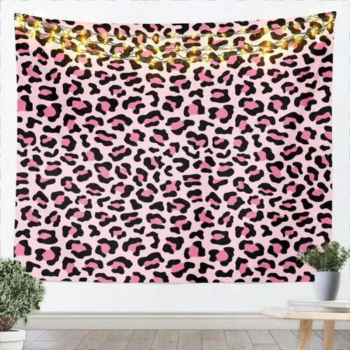 Miniatura 5 de Castle Fairy Tapiz con estampado de leopardo, guepardo africano, tapices para colgar en la pared de la habitación, piel de animal salvaje gris