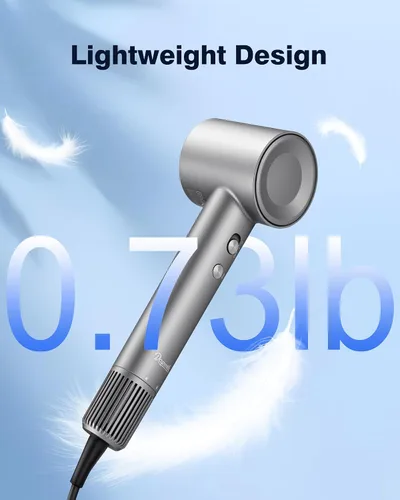 Miniatura 7 de Secador de pelo iónico de alta velocidad, motor sin escobillas para secado rápido, 3.7 mil millones de iones negativos para cabello liso, secador
