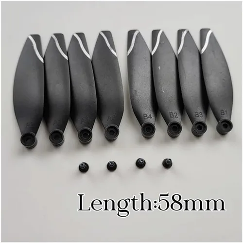 Miniatura 2 de 8 unids E88 sin escobillas Motor Drone E88 RC Quadcopter Recambios 2.283 in Blade Propellers Tornillo Accesorios