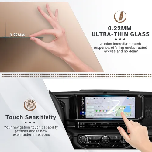 Miniatura 2 de YEE PIN Protector de pantalla para Jeep Wrangler 2024 Wrangler JL 2024, protector de pantalla para Jeep Wrangler 2024, protector de pantalla de 12.3