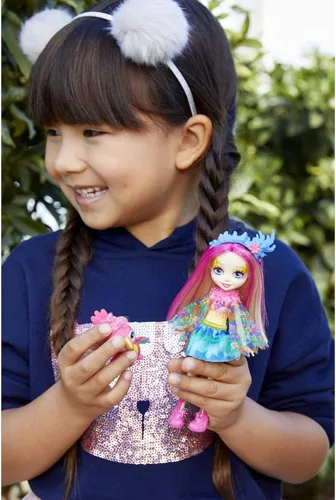 Miniatura 6 de Enchantimals Muñeca de loro Peeki y figura de animal brillante