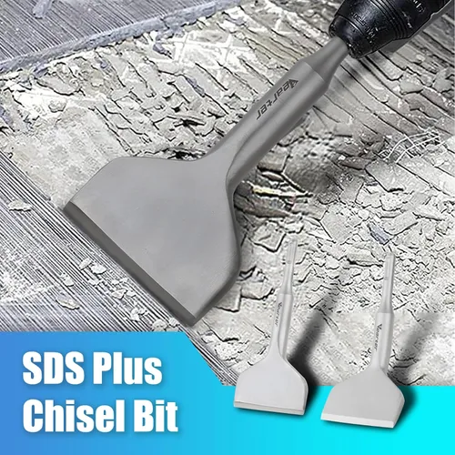 Miniatura 2 de SDS Plus - Broca de cincel, 3 pulgadas, 15° con manivela en ángulo para taladro de martillo, raspador de suelo de material 40Crmo para eliminación