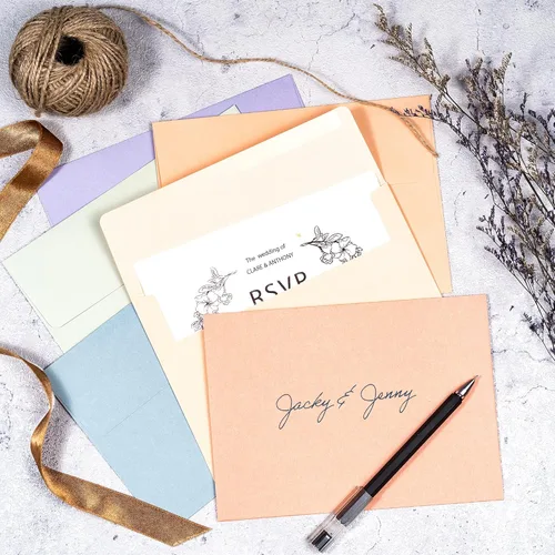 Miniatura 2 de Sobres de 5 x 7 pulgadas para invitaciones, paquete de 36 sobres A7 para tarjetas de 5 x 7, sobres de invitación de colores, 6 colores pastel