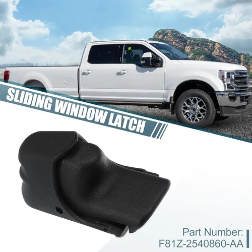 Miniatura 2 de X AUTOHAUX Pestillo de bloqueo de ventana deslizante manual trasero para Ford F250 F350 F450 F550 Super Duty 1999-2010 Pestillo de ventana trasera