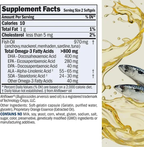 Miniatura 2 de ANDREW LESSMAN Naranja Omega-3 esencial - 60 cápsulas blandas - Aceites omega-3 ultra puros y de alta potencia. Alto contenido de DHA, sin malestar