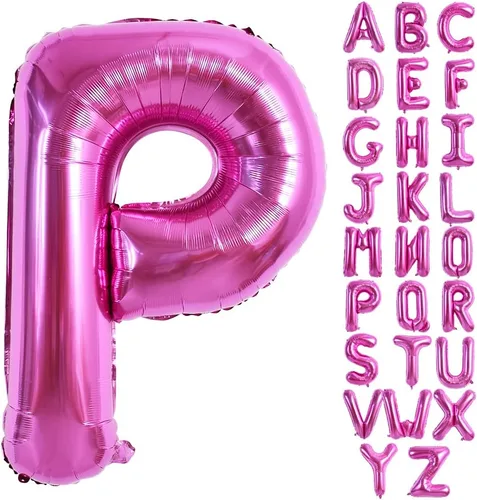 Miniatura 7 de TONIFUL Globos grandes de 40 pulgadas de color rojo rosa con letras B, globos gigantes de letras del alfabeto, globos grandes de Mylar