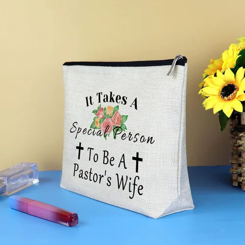 Miniatura 6 de Bolsa de maquillaje para esposa del pastor, regalos de agradecimiento para mujeres, regalo religioso, bolsa de cosméticos, regalo de Navidad