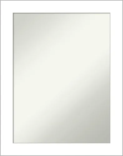 Miniatura 75 de Amanti Art Espejo de baño plateado para sobre el fregadero, espejo cuadrado de níquel cepillado de 30 x 30 pulgadas, marco moderno grande, se cuelga