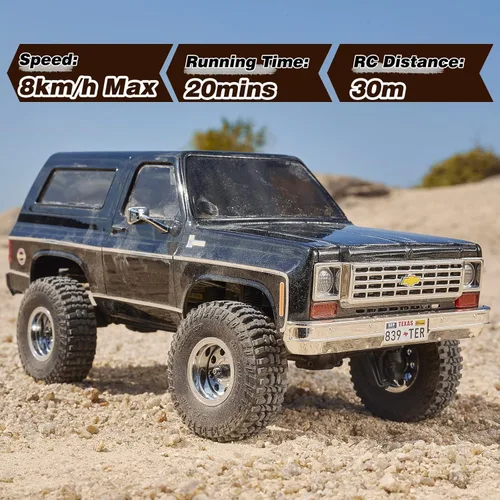 Miniatura 8 de BEEZRC FMS 1/24 RC Crawler Licencia Oficial Chevy K5 Blazer RC Coche FCX24 RTR RC Camión Pickup SUV 4WD 2.4GHz Modelo de Pasatiempo RC 8km/h Mini