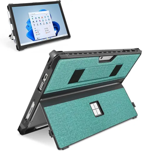 Miniatura 17 de Funda protectora resistente para Microsoft Surface Pro 7+/7/6/5/4/LTE de 12.3", con soporte para lápiz capacitivo y correa de mano, compatible