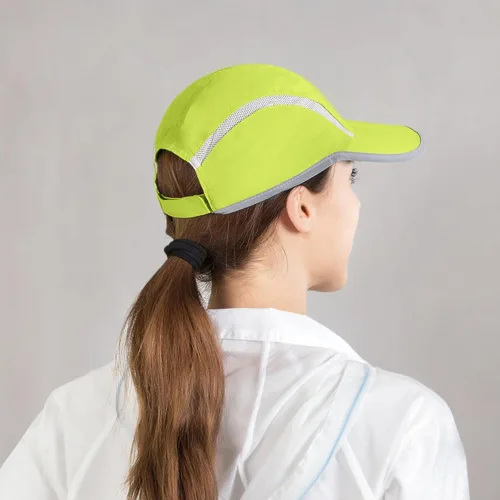 Miniatura 76 de connectyle plegable malla deportes cap con transpirable con rayas reflectantes Sun Runner Cap