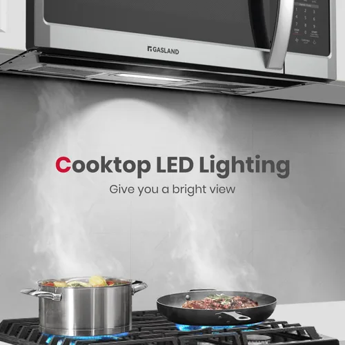 Miniatura 4 de GASLAND Horno microondas de 30 pulgadas, gran capacidad de 1.9 pies cúbicos para pizza y platos familiares de 12 pulgadas, 1000 W con 11 niveles