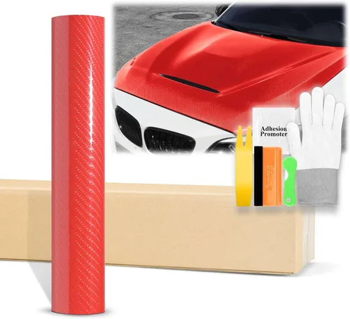 Miniatura 17 de EZAUTOWRAP - Adhesivo revestidor de vinilo muy brillante de fibra de carbono 7D prémium con juego de herramientas, lámina de calcomanía con Gris