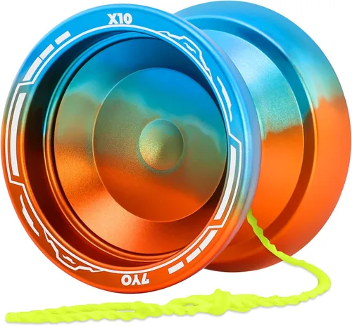 Miniatura 9 de X6 Yoyo profesional de trucos para niños y principiantes, Yoyo 6061 Responsive Yoyos de aleación de aluminio con rodamiento KK, eje, bolsa, 10