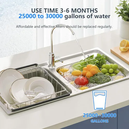 Miniatura 7 de BLUERISE Cartucho de repuesto de filtro de agua para toda la casa de 5 micrones, 10 x 4.5 pulgadas, para sedimentos, sistema de filtración RO