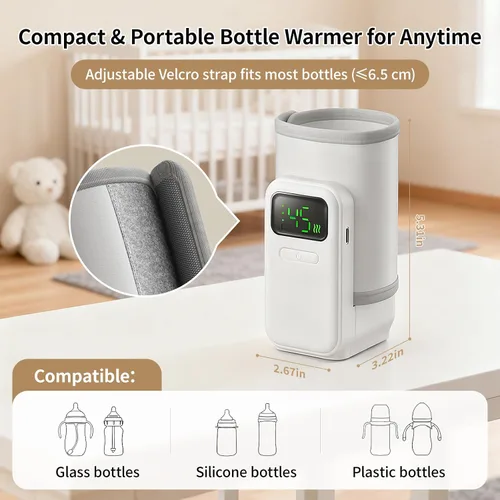 Miniatura 3 de Calentador de botellas con pantalla digital, control preciso de temperatura