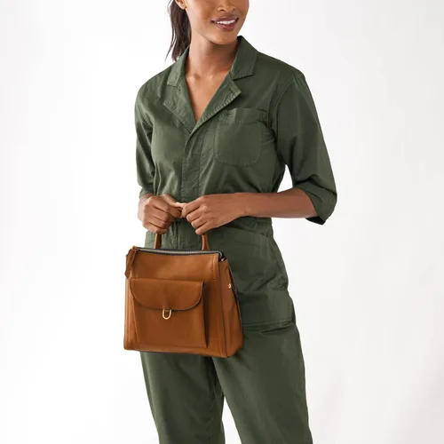 Miniatura 4 de Fossil Parker - Mini mochila de cuero para mujer, Saddle