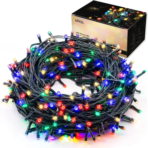 Miniatura 10 de Guirnalda de luces para decoración de Navidad, 82.0 ft, 220 LED, 8 modos, función de extremo a extremo, extensible, enchufable, impermeable