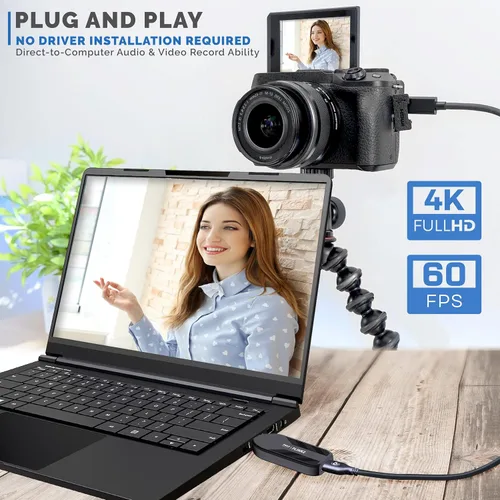 Miniatura 5 de Tarjeta de captura de video HDMI Enlace de cámara 4K USB3.1 GEN1 Grabación de audio y video HDMI a USB a través de cámara DSLR Camcorder Action Cam