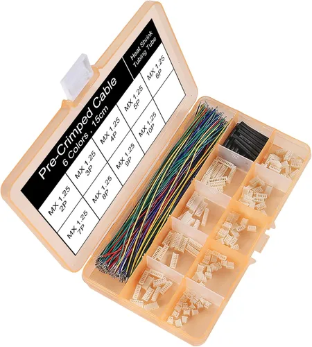 Miniatura 2 de Kit de conectores de 0.049 in con cable preprensado de 5.9 in 2/3/4/5/6/7/8/9/10/12 PIN compatible con conector JST GH Molex PicoBlade de 0.049 in