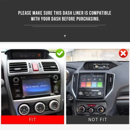 Miniatura 2 de Auovo Tapetes de Tablero Compatibles con Accesorios para Subaru Crosstrek 2012-2017 Forester 2014-2018 XV Impreza 2012-2016 Funda de Silicona