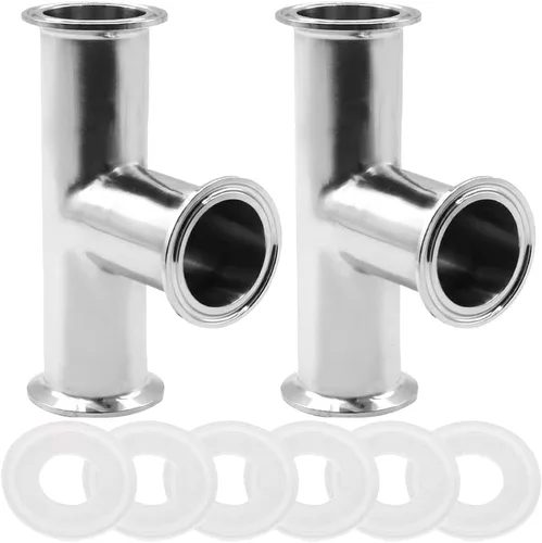 Miniatura 5 de Beduan 1.5 "Tri Clamp Tee 3 Way Acero inoxidable 304 Instalación sanitaria (tubo de 1.496 in OD)