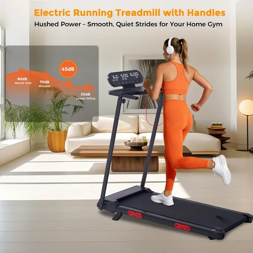 Miniatura 10 de Walking Pad Treadmill with Incline, 2026 Upgrade Portable Treadmill with Handles for Home Small, 3.5HP Small Walking Pad with Handle Bar, Negro-1