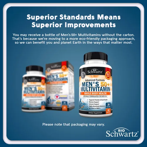 Miniatura 2 de Once Daily Multivitamínico para hombres de 50 años o más, suplemento para apoyo a la salud cardíaca, con vitaminas de zinc, A, B, C, D3, E