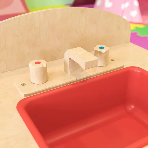 Miniatura 10 de Flash Furniture Hercules - Fregadero de cocina de madera para niños para uso comercial o doméstico, seguro, diseño apto para niños