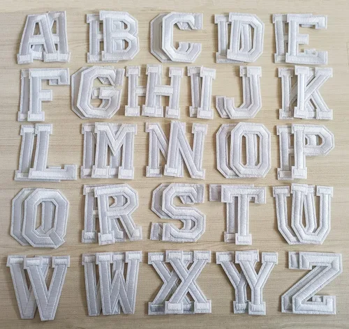Miniatura 5 de Parches de letras para planchar de 2.9 pulgadas, 52 piezas, parches bordados con letras del alfabeto A-Z para ropa, chaquetas, sombreros, mochilas