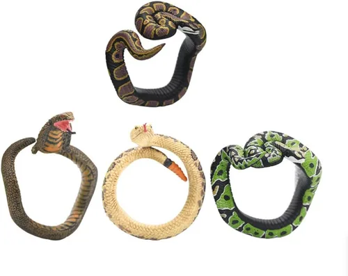 Miniatura 8 de 2 pulseras de serpiente de Halloween, pulsera de serpiente complicada, juguete de broma de pitón para Halloween, día de los inocentes, fiesta