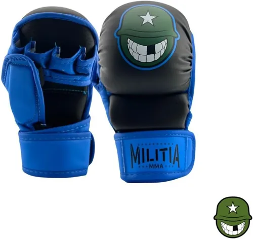 Miniatura 5 de Milita MMA - Guantes de entrenamiento y entrenamiento MMA de 7 onzas, palma abierta, para hombres y mujeres y niños, kickboxing, boxeo Mauy Thai