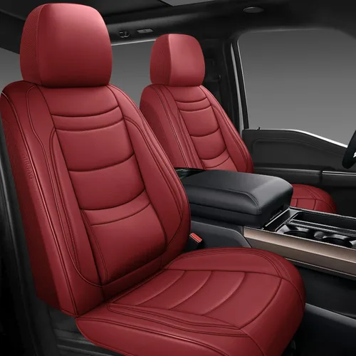 Miniatura 12 de NS YOLO Juego completo de fundas de cuero para asientos de automóvil, ajuste universal para la mayoría de los automóviles, SUV y sedanes, cojines