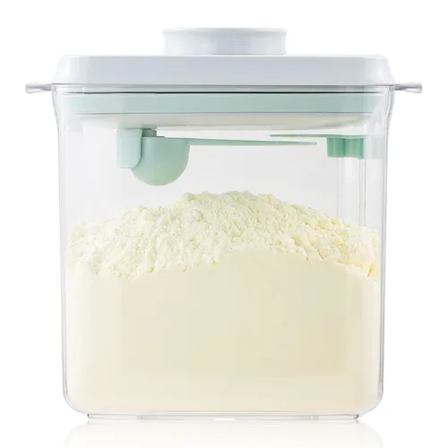 Miniatura 15 de Contenedor de Leche en Polvo para Bebés - Dispensador de Fórmula Hermético de 2300ml con Cuchara y Raspador, Sin BPA, Transparente, 28OZ, 1.76LB, 28