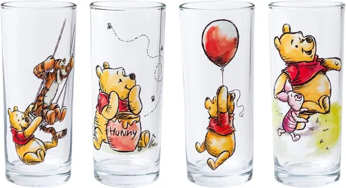 Miniatura 11 de Silver Buffalo Harry Potter Gryffindor Squad con Hermione Granger, Ron Weasley, y Fred y George estilo anime, juego de 4 vasos de vidrio de 10 onzas