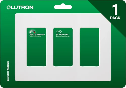 Miniatura 14 de Lutron Claro CW-3-SS - Placa de pared para interruptor de luz de acero inoxidable, 3 segmentos, sin tornillos, para interruptores de luz