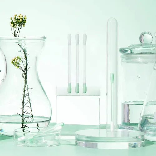 Miniatura 2 de 50 hisopos de algodón para desmaquillar – hisopos de algodón desechables rellenos de vitamina E para ojos/labios/cejas/pestañas, correctores