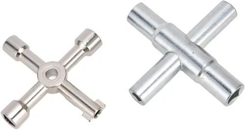 Miniatura 3 de Health Gear - Llave de 4 vías, 2 llaves de agua de 4 vías, llave multifuncional portátil, herramienta de llave para grifos de válvulas, radiadores